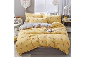 EROSEBRIDAL Carrot Duvet Cover Cute Cartoon Reversible Comforter Cover Set for Kids Girls Teen Soft Microfiber Bedding Set with Zipper Ties Modern Simple Style Bedspread,1 Duvet Cover with 1 Pillow Case,Twin