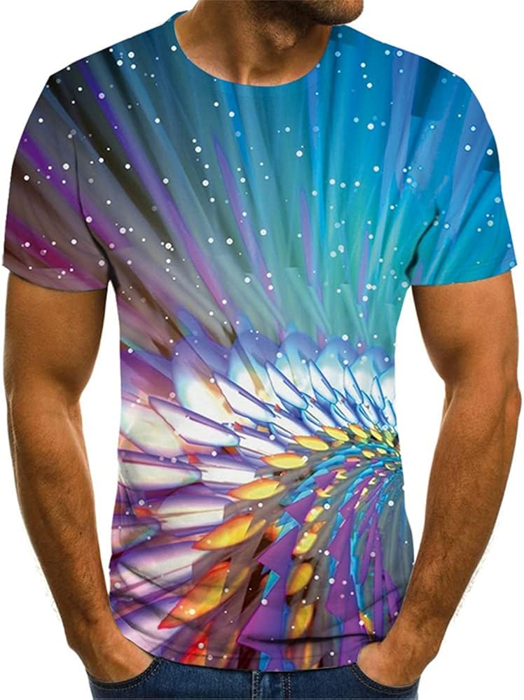 Amazon.com: BGRFT Men's 3D T-Shirt,3D T-Shirt Clothing Summer Fashion Men's T-Shirt: Clothing