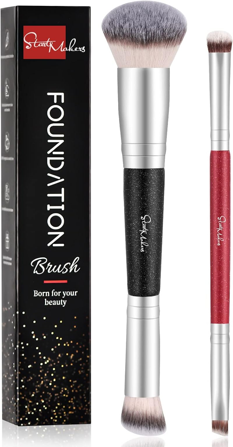 Start Makers Foundation Brush Start Makers 2 pcs Dual-ended 2-in-1 Kabuki