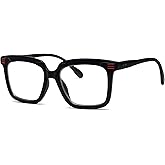 Eyekepper Square Reading Glasses for Women Large Frame Readers