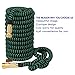 Greenbest Expanding/Expandable Garden Hose, Car Hose,Plastic Hose Hanger, 3/4Nozzel Solid Brass Connector,Double Latex Core,Extra woven Strength Fabric cover,Storage Sack,Spray Nozzle BlackGreen(50FT)