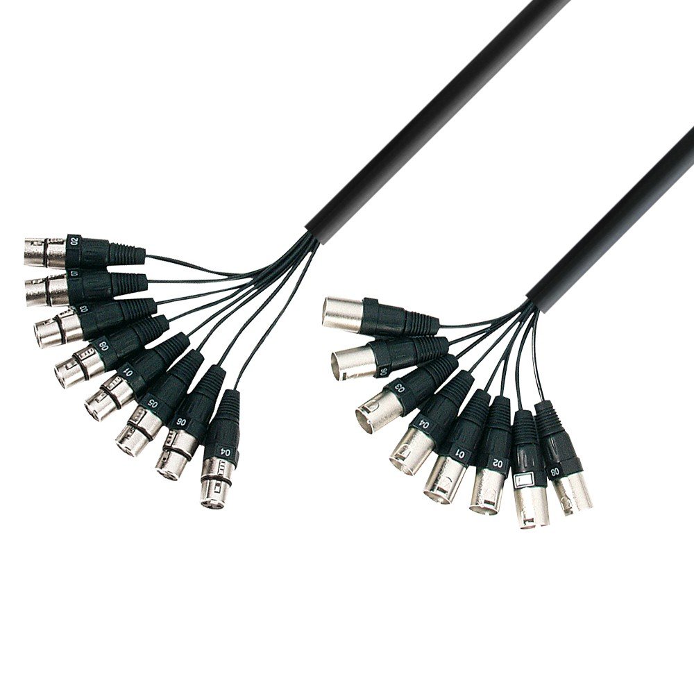 Adam Hall 3 Star Series 3m 8x XLR Male to 8x XLR Female Multicore Cable