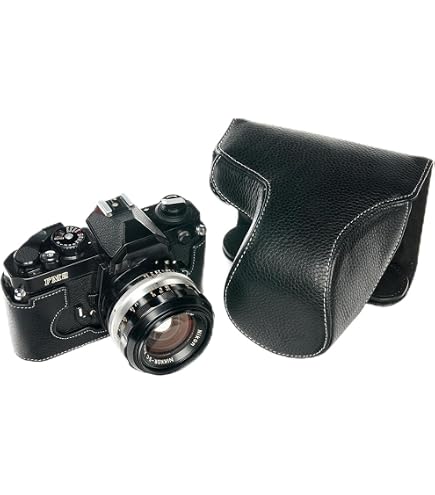 Amazon.com : Handmade Genuine Real Leather Half Camera Case Bag
