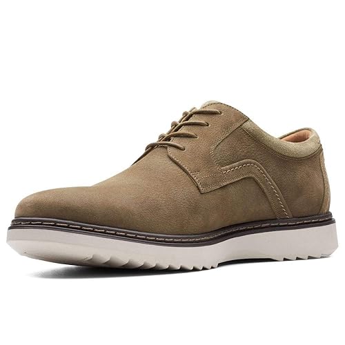 Clarks Un Geo Lace Mens Wide Fit Casual Shoes 9 Relax Slippershalb43 Relax Slippers0 Dk Olive Nubuck