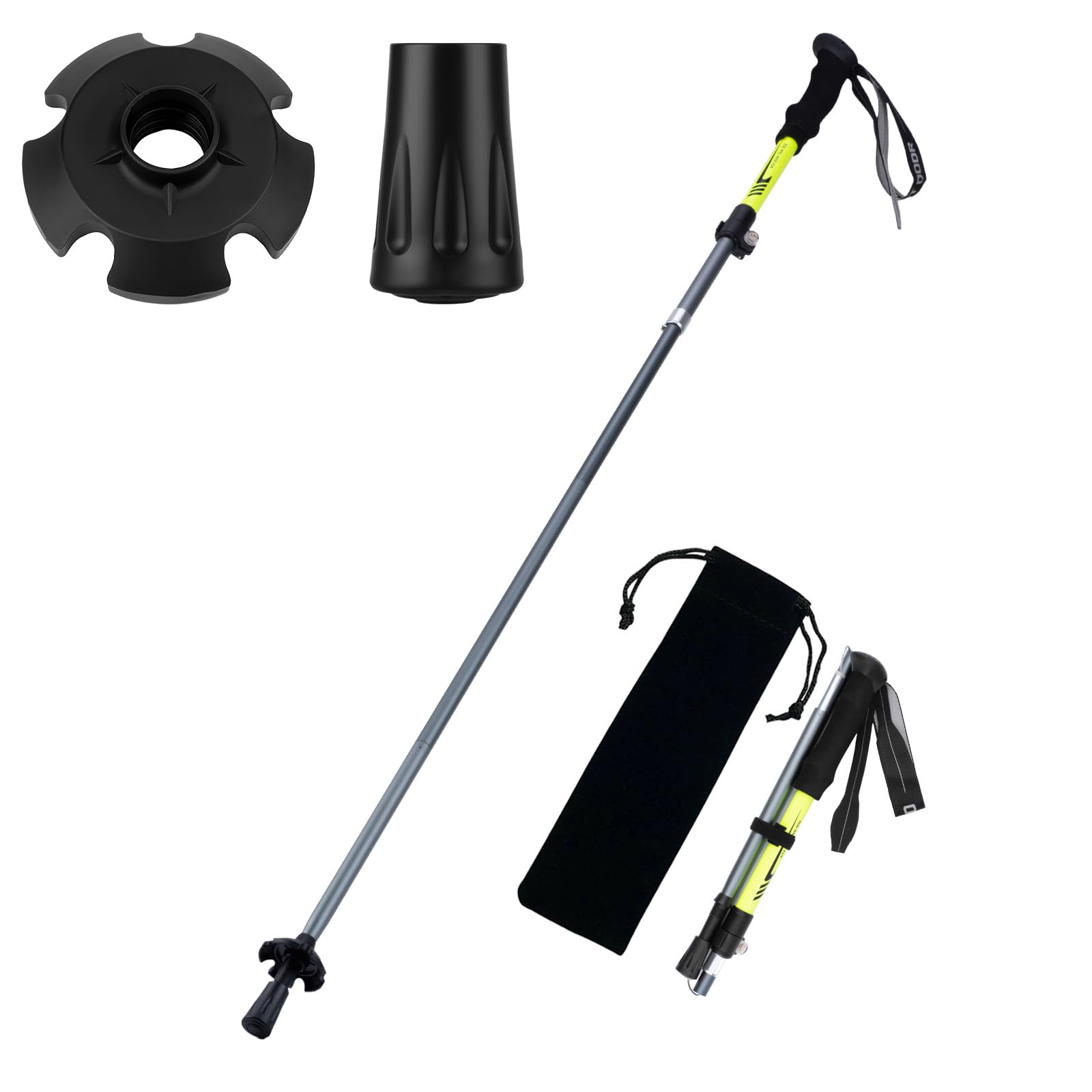 Photo 1 of **INCOMPLETE** Gifts for Men Christmas Collapsible Trekking Pole, Ultralight 7075 Aluminum Hiking Stick for Women, Men & Seniors, 3-Section Foldable Walking Pole with Tungsten Steel Tip for Travel, Trails & Balance