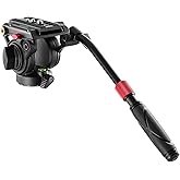 NEEWER Video Tripod Fluid Head with Quick Release Plate Compatible with Telescopic Handle & Panorama Scaled Base (⌀55mm), Max