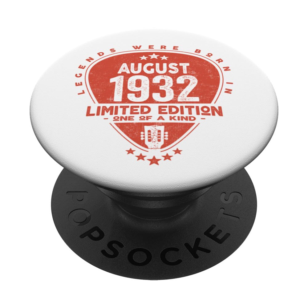 Legends Were Born In August 1932 - Guitarist PopSockets Swappable PopGrip