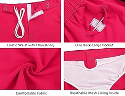 unitop Women's Board Shorts Above Knee Modest Beach