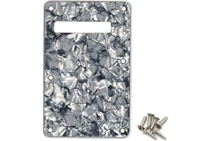 GENERIC Shengsui Strat Pickguard Tremolo Cavity Cover Backplate for Standard Strat/Stratocaster Modern Style Electric Guitar Grey Pearl