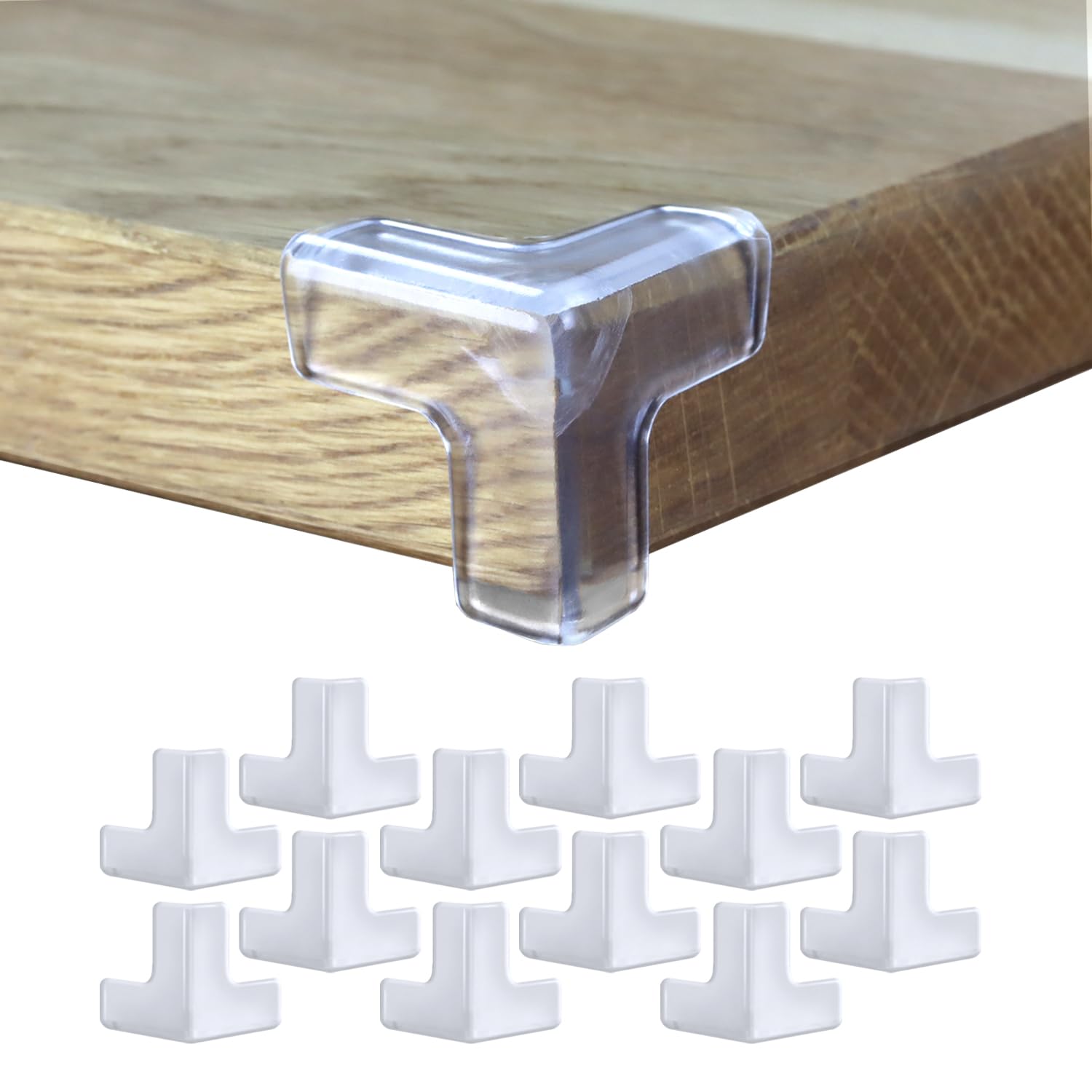 SWAVGO Corner Protection and Edge Protection 12 or 24 Pieces/Pack Baby for Child Safety - BPA-Free, Strong Hold, Easy to Use for All Furniture - Safety for Baby and Children (Type 3, 12)