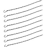 GZWZH 8PCS Hanging Chain Spider Plant Pot Chain 19.7in for Hanging Bird Feeder Bird Bath Pot Lantern Wind Chime Sign Black