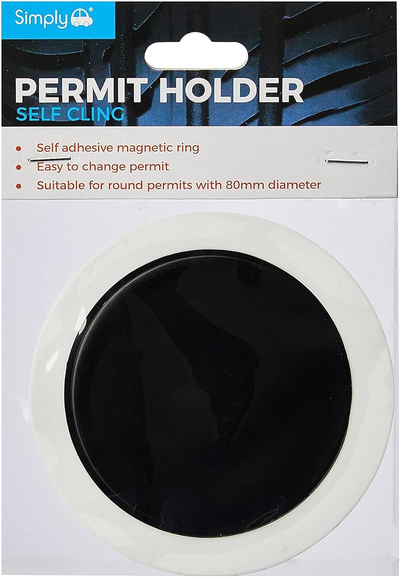 Simply TL9000 Self Cling Tax Disc Holder Black