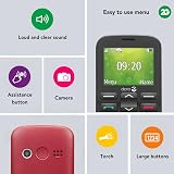 Doro 1380 Unlocked 2G Dual SIM Seniors Phone 2.4 display Assistance Button view 3