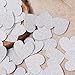 MOWO Glitter Heart Confetti Circles Wedding Party Decor and Table Decor 1.2’’ in Diameter (Silver Glitter,200pc)