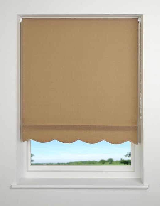 UNIVERSAL Scalloped Edge Roller Blind, Taupe, W60 x D160cm Amazon.co
