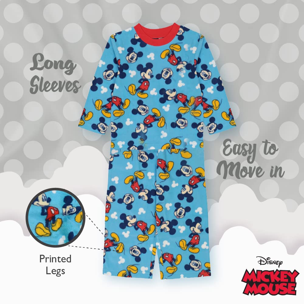 Disney Boys' 2-Piece Loose-fit Pajama Set, Soft & Cute for Kids