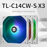 Thermalright TL-C14CW-S X3 14cm PWM CPU Case Fan 1500RPM White 3-Pack view 2