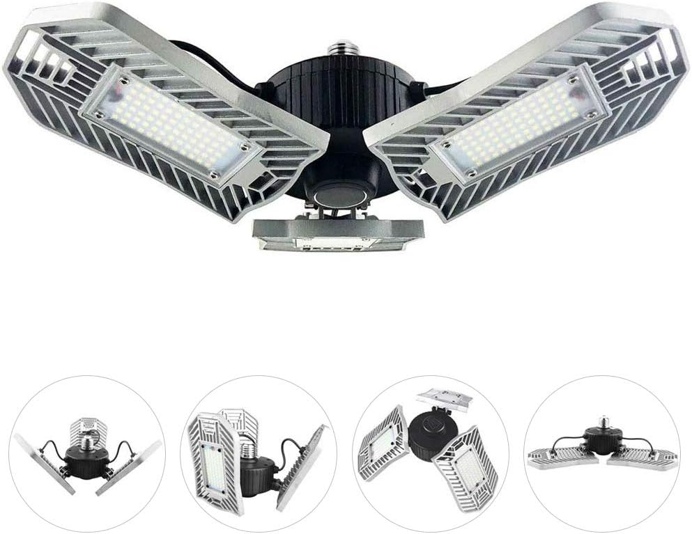 Garage Lights 80W,LED Garage Lighting 8000lm Shop Ceiling Lights Super Bright Bulbs Indoor Floodlight High Bay for Area,(Daylight, 80W Ordinary)