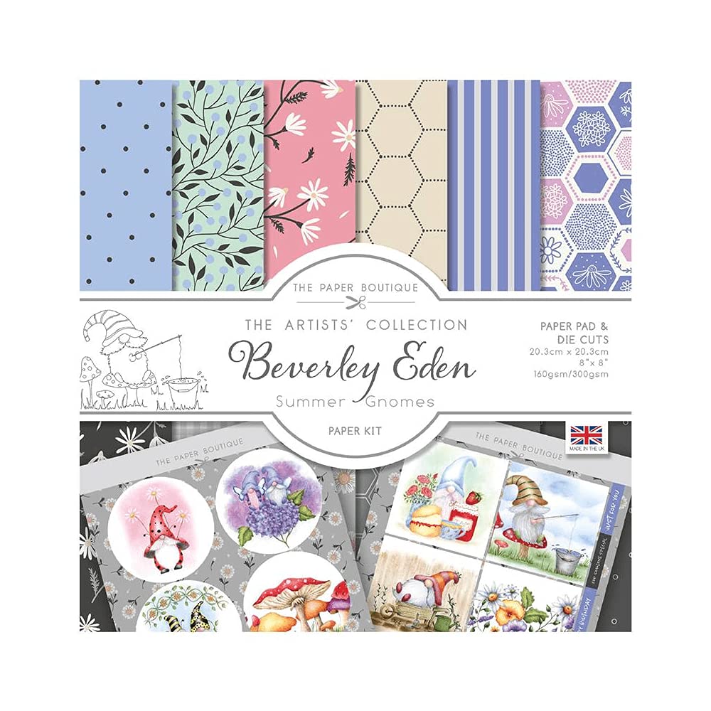 The Paper Boutique Artists' Collection-Beverley Eden, Mixed Colours, 8x8