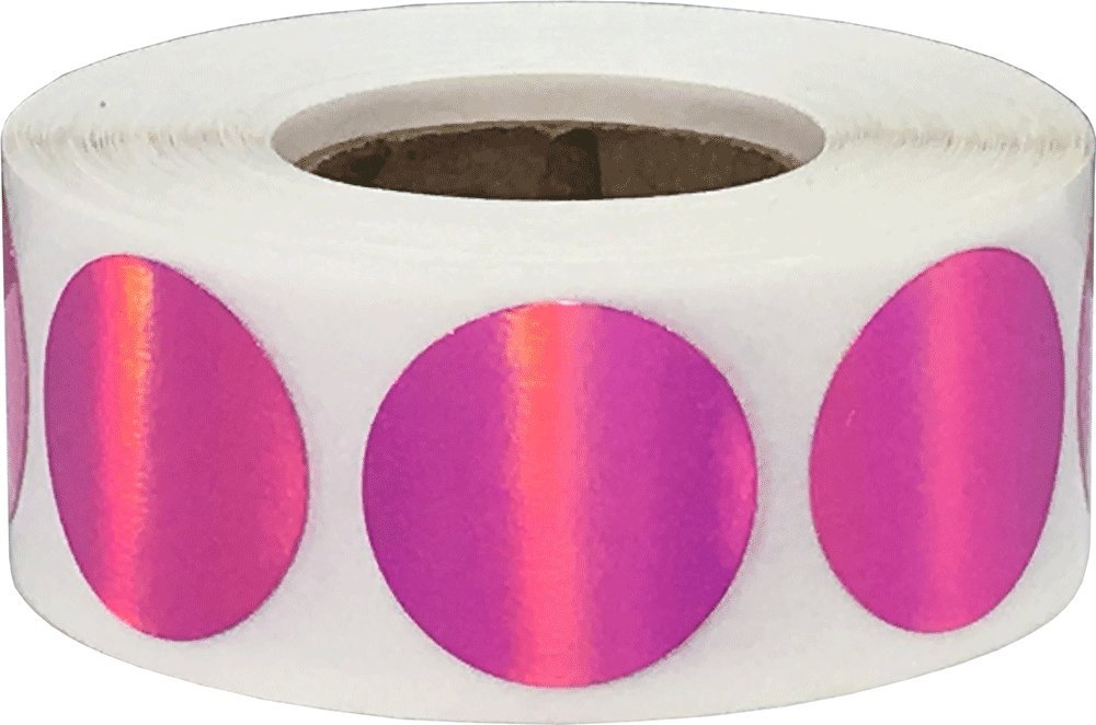 Coding Labels Pink Mua Holographic Pink Color Coding Labels for Organizing Inventory 0.75 ...