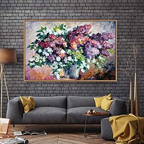 Floating Framed Canvas Wall Art for Living Room, Bedroom Bouquet Canvas Prints for Home Decoration Ready to Hang - 16x24 inches