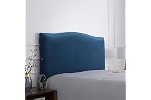 CSYBYW Velvet Bed Headboard Cover for Queen King Full Size,Stretch Headboard Slipcover Soft Dustproof Protector Cover Bed Head Cover for Bedroom(10# Peacock Blue,200cm(79''))