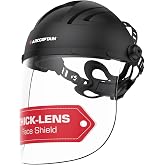 ARCCAPTAIN Anti-Fog Face Shield for Grinding and Cutting, Full Face Mask | Impact Resistant, Polycarbonate, Adjustable Ratcheting Headgear, ANSI Z87.1 Certified for Grinding, Cutting, Industrial Use