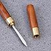 BESTONZON 2pcs Portable Stainless Steel Ice Pick Ice Tool Tea Needle Tea Knife with Copper Handle(Rosewood)