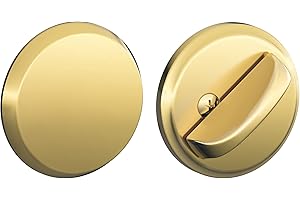 Schlage B81605 Key Lock Door Knocker - Bright Brass