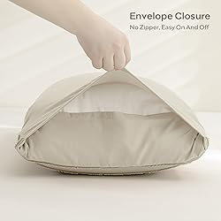 JELLYMONI Pillowcases Standard Size Light Khaki 2