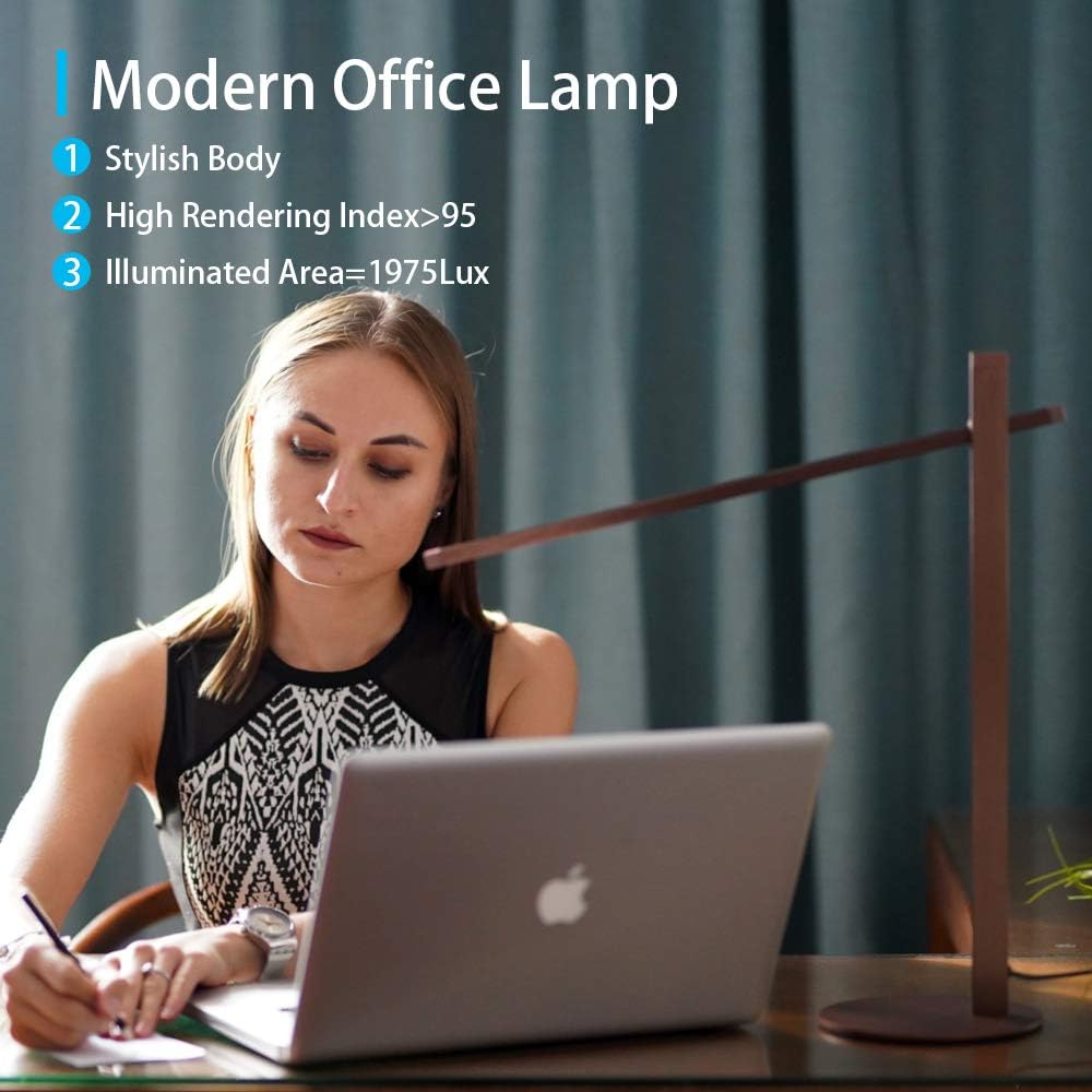 CRIOO LED Bedside Reading Lamp,Eye-Caring Bedroom Desk Lamps,Touch Dimming,Nightlight,Aluminum Alloy Metal,Portable Minimalist Office Table Light for Studying Computer and Hobby (Gold): Home Improvement