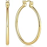 BEAUSPA 14K Gold Earrings for Women Gold Hoop Earrings for Women Dainty Gold Hoops Earring for Womens Minimalist Round-edge Twisted Texture Hoops Earring for Womens