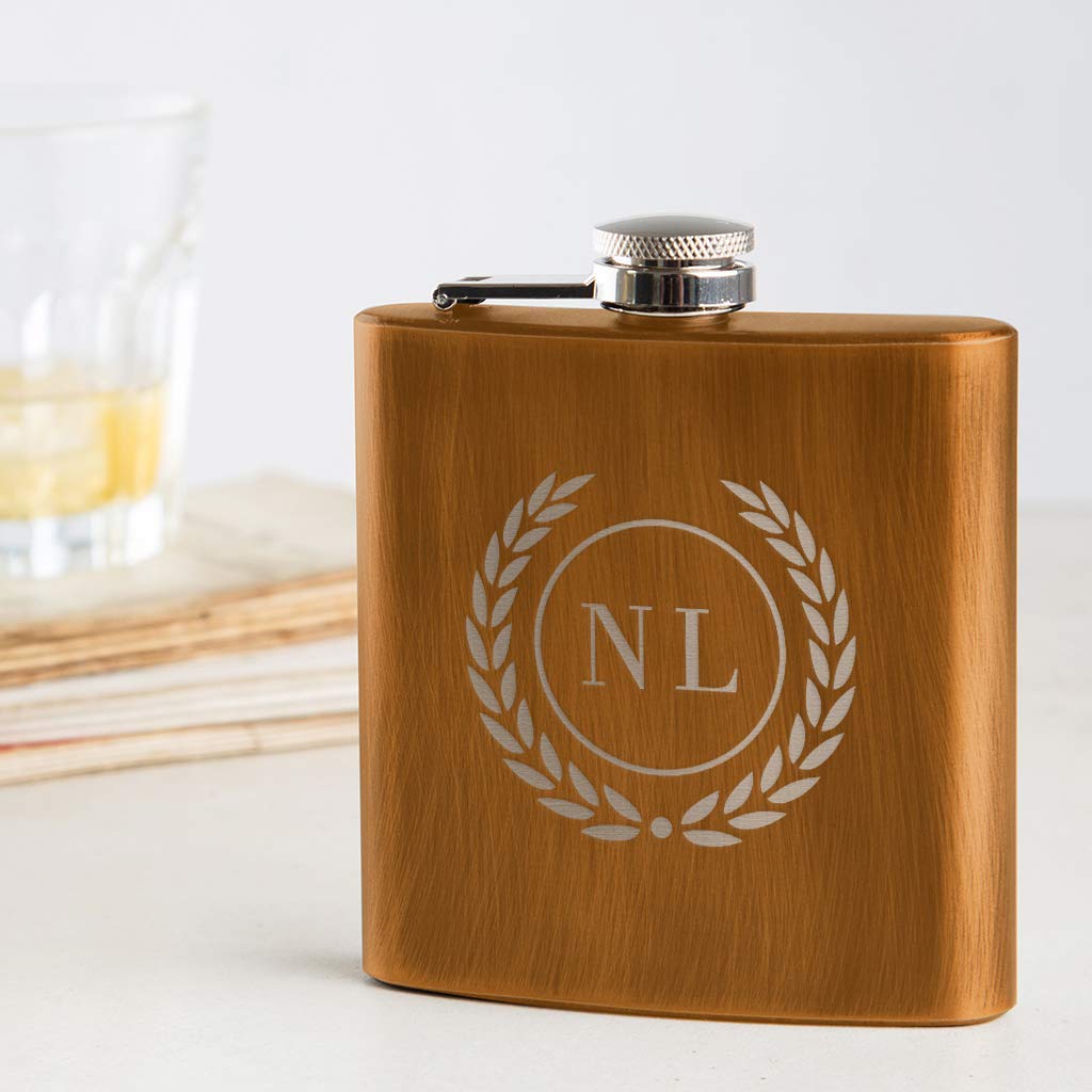 Personalised Engraved Hip Flask 8oz / Metal Engraved Hip Flask For Men
