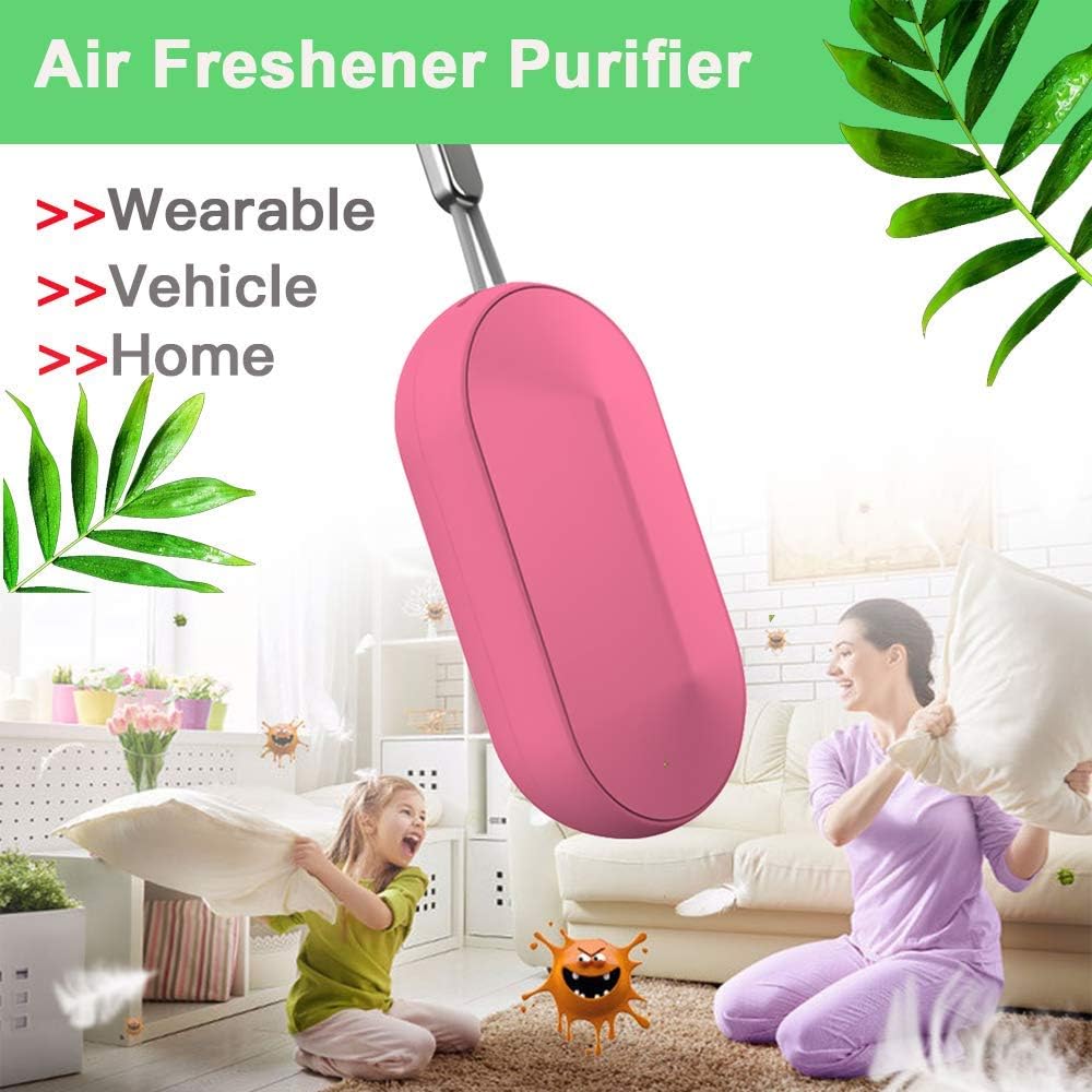 NEEDL CO Portable PM2.5 air Purifier,Mini Car Air Purifier Fresh Car Lonizer Air Cleaner, Car Air Freshener with Filter,Air Cleaner Captures Mold Dust for Personal Use in Car, Office Home,Filter