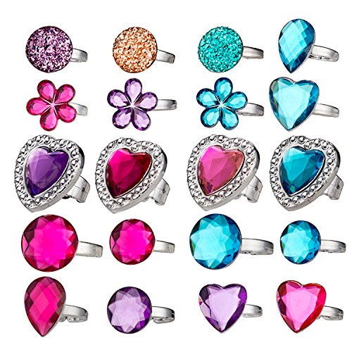 WATINC 20pcs Rings&8pcs Bracelets Princess Pretend Jewelry Toy, Girl's ...