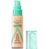 Almay Clear Complexion Acne Foundation Makeup with Salicylic Acid, Medium Coverage, Soft Matte Finish, Hypoallergenic, Cruelty- & Fragrance-Free, Dermatologist Tested, 600 Sun Beige, 1 fl oz
