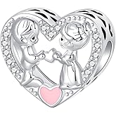 BIZK 925 Sterling Silver Charm Fits Bracelets and Necklaces Charms for Women Fashion Jewelry for Women, Lover, Mother and Friend