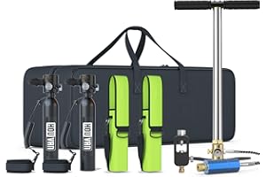 HOUVAN Mini Scuba Tank 0.5L Capacity Inflatable Diving Tank DOT Certified Up to 10 Minutes of Underwater Breathing Portable Scuba Tank up to 33feet for Underwater Work/Underwater Recreation