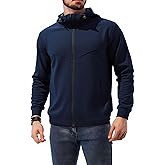 fit space Men's Tailored Relaxed Fit Sweatshirts & Full Zip Hoodie Turtleneck Athleisure Pullover with Zipper Pockets