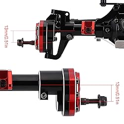 INJORA RC Axle Metal Front and Rear Portal Axle