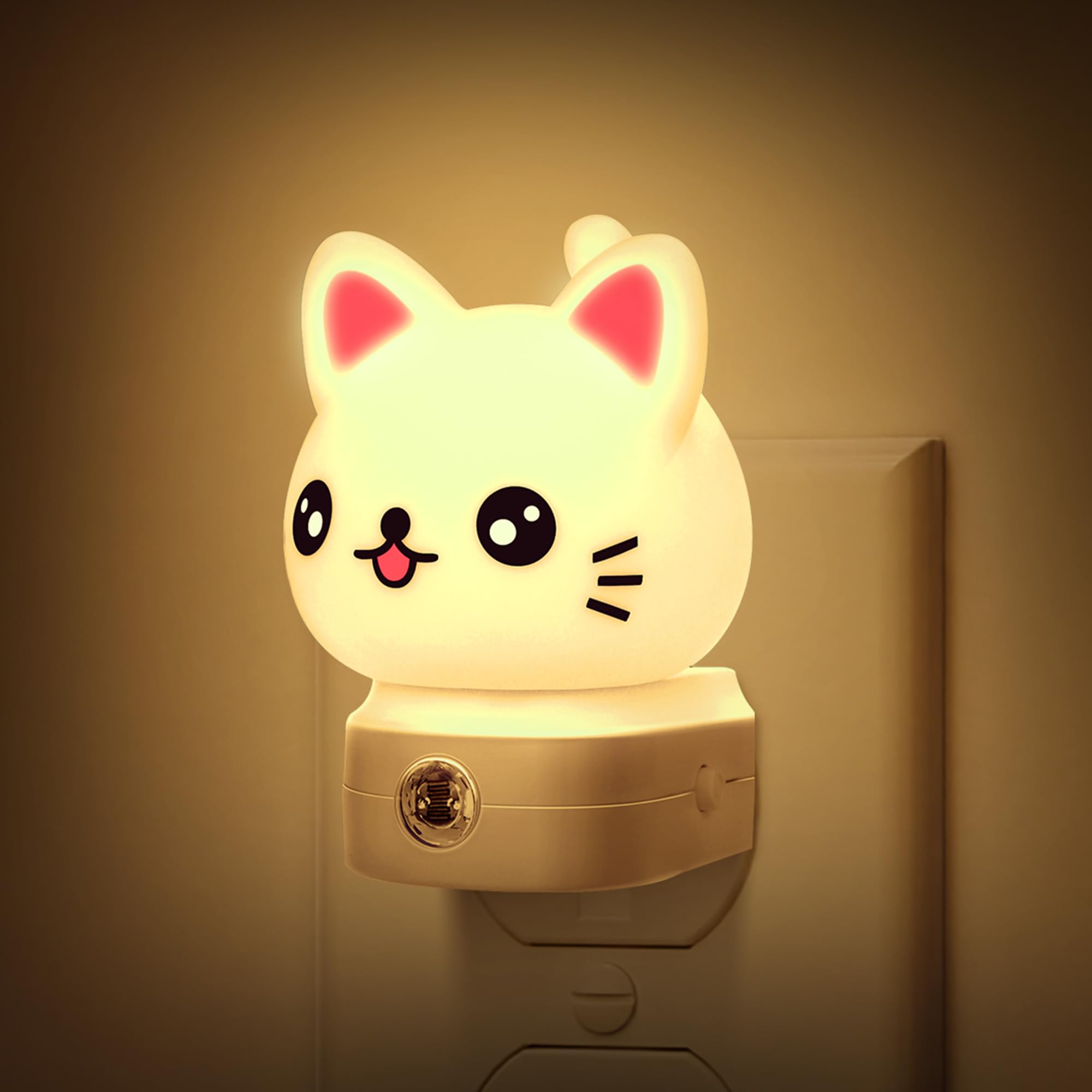 Photo 1 of Cat Night Lights Plug Into Wall, Cute Night Light for Kids, 8-Color RGB LED Night Light with Dusk to Dawn Sensor, Nightlight for Kids Room, Bathroom, Bedroom Décor, Children Gift