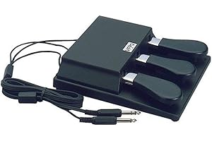 Studiologic VFP-3-15 Triple Piano-Style Closed Polarity Sustain Pedal with Mono and Stereo Connector, for Keyboards