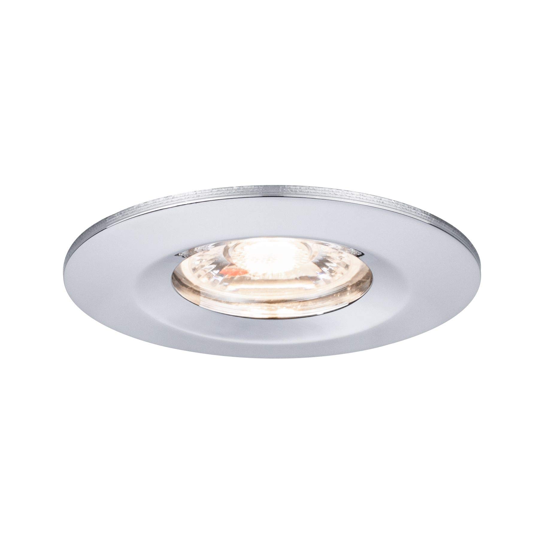 Paulmann 94302 Nova mini LED recessed luminaire Coin Round Rigid incl. 1x4 watt recessed Ceiling Spotlight Chrome recessed lamp Aluminium Warm White 2700 K