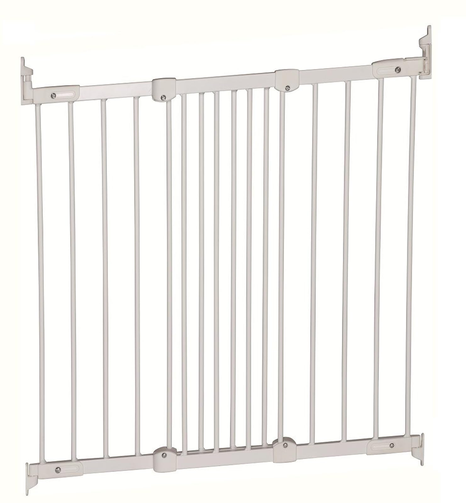 Safetots Diagonal Fit Baby Gate - 67cm to 105.5cm, White Metal Multi Fit Stair Safety Barrier