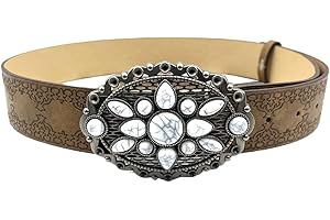 Adult Western Waist Belt With Gemstones Buckle Waistband PU Belts For Women Wear Skirt Belts For Women For Dresses For Male