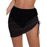 YELAIVP Women's High Waisted Bikini Bottoms Shirred V Cut Swimsuit Bathing Suit Bottom