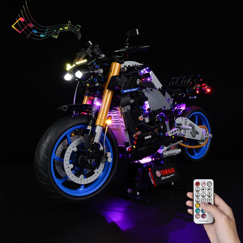 Kyglaring LED Lighting Kit (No Model) - Compatible with Lego-42159 Technic Yamaha Motorcycle-10 SP Building Blocks Model Set - Only Leds No Brick Set (RC Sound Version) — image 1