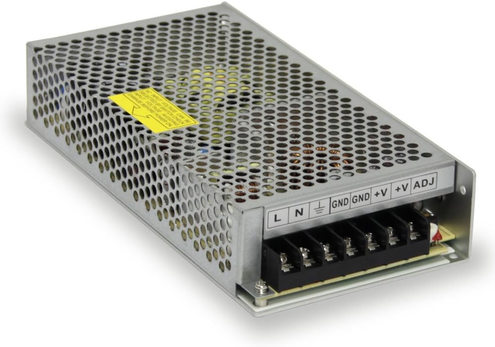 Huntkey DC 5V 26A 150W Single Output Universal Switching Power Supply for CCTV, Radio, Computer Project, LED Strip Lights.(HS150-5-NP)