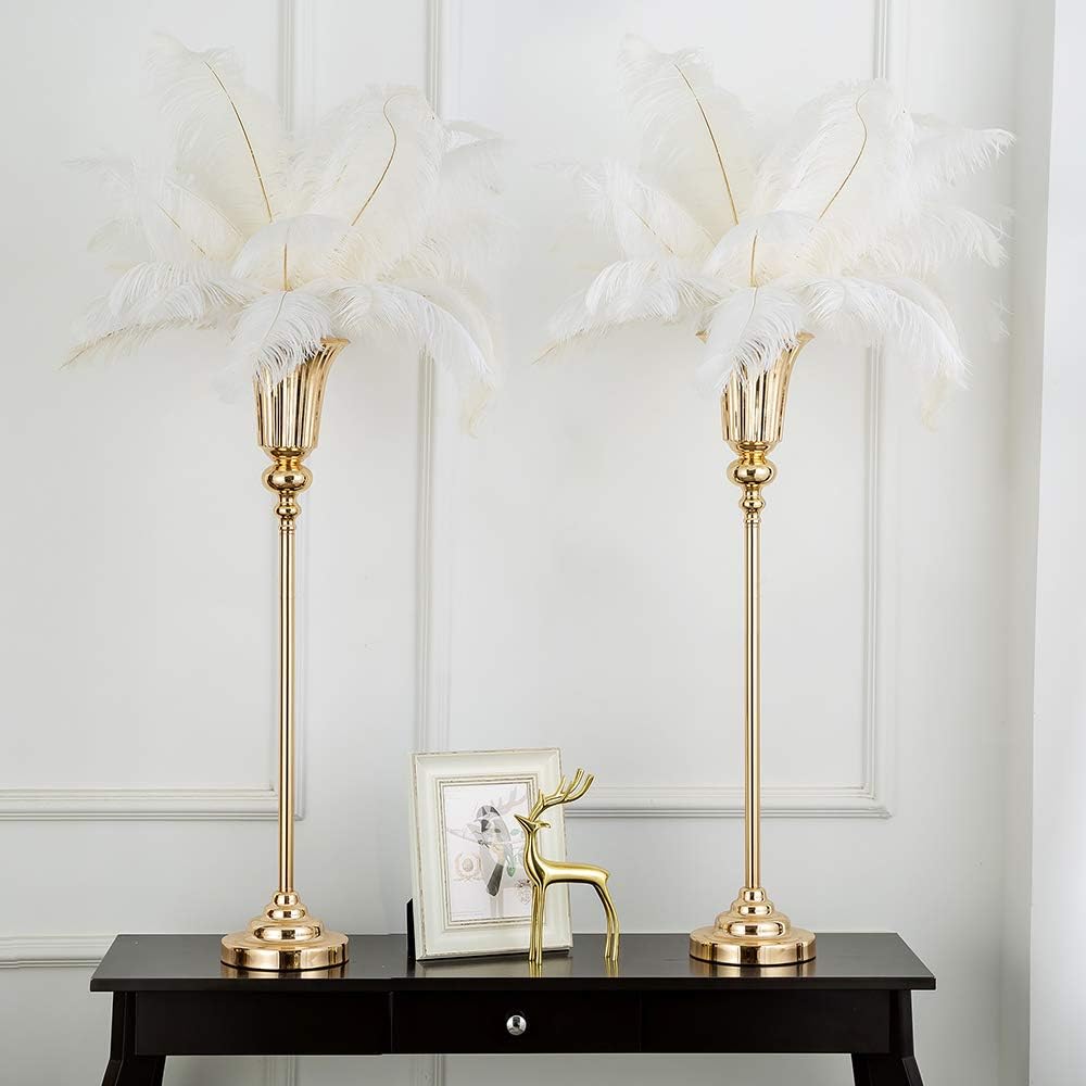 NUPTIO Gold Vase Centrepieces Tall: 2 Pcs 67.8cm Wedding Table Centerpieces Trumpet Vases Metal Flower Stand for Party Anniversary Ceremony Birthday Decorations - Image 4