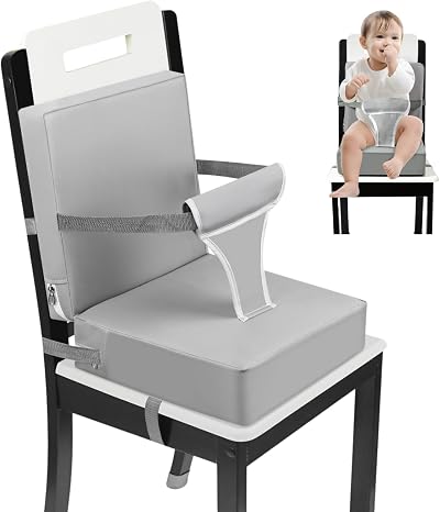 PandaEar Toddler Booster Seat with Backrest Travel High Chair Cushion
